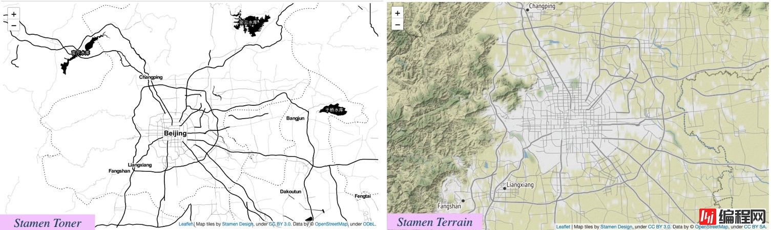 Stamen Toner & Stamen Terrain