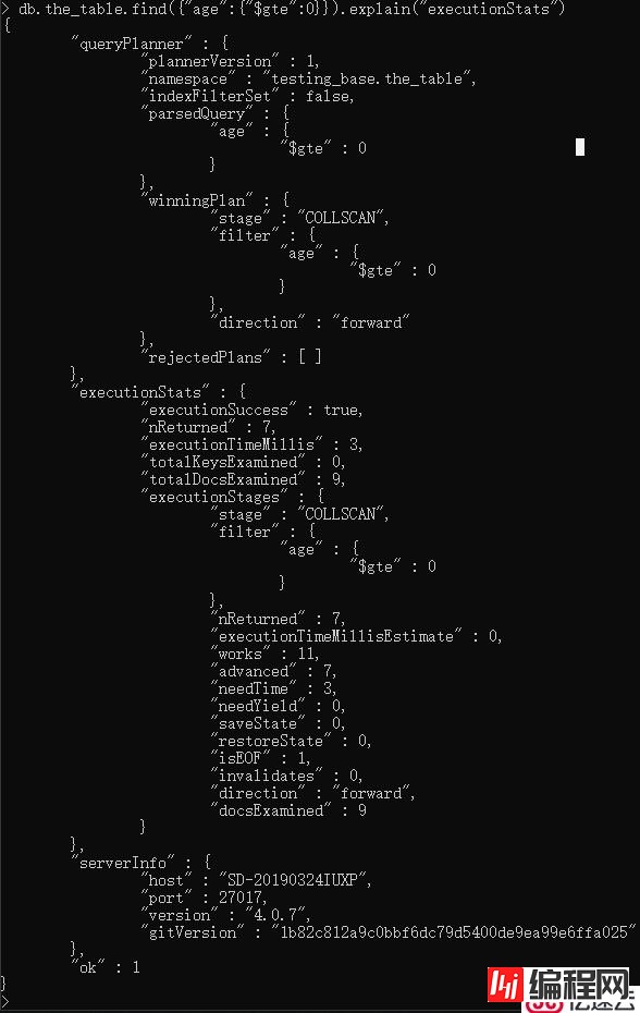 mongodb查询与索引优化