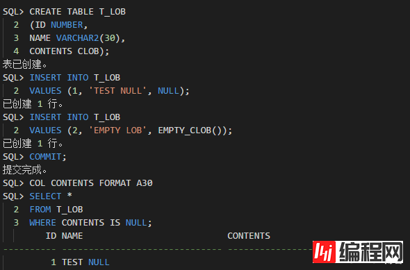 【恩墨学院】空与非空 EMPTY_LOB和NULL的区别