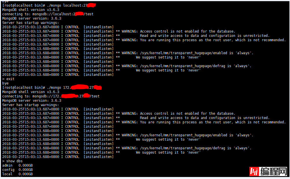 如何在MongoDB 3.6中设置bind_ip