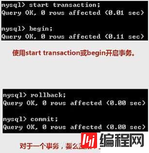 MySQL中事务控制对的示例分析