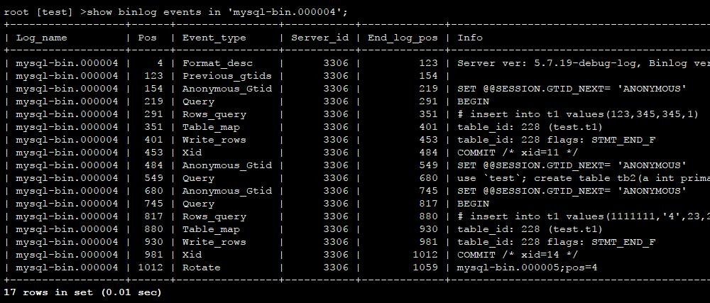 MySQL binlog event 详解