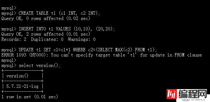 MariaDB 10.3 解决掉了UPDATE不支持同一张表的子查询更新