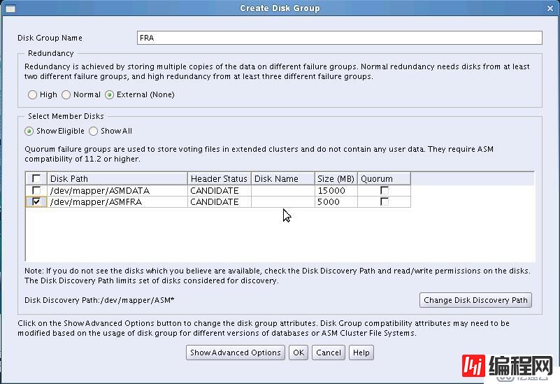 Installation Oracle11gR2 RAC---创建ASM磁盘组