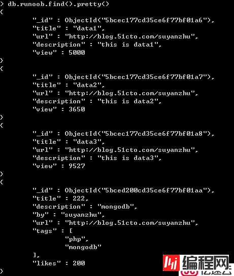 MongoDB的Limit方法返回数据