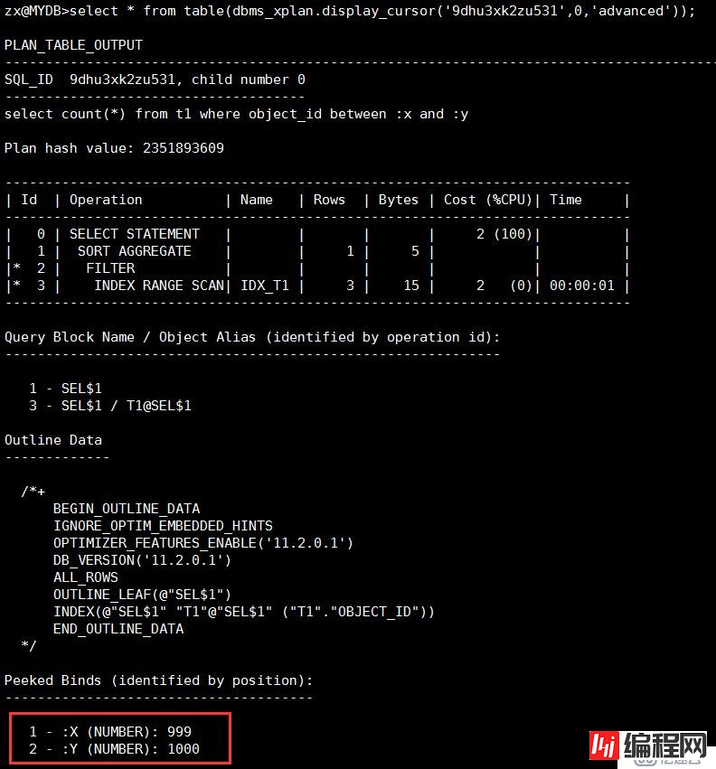 Oracle绑定变量窥探