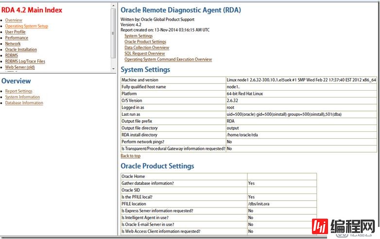 Oracle诊断工具RDA使用记录