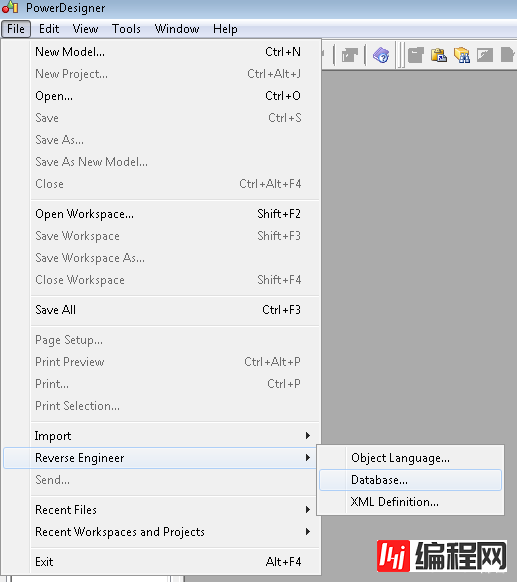 PowerDesiner 15 逆向工程怎么导出MySQL数据库物理模型