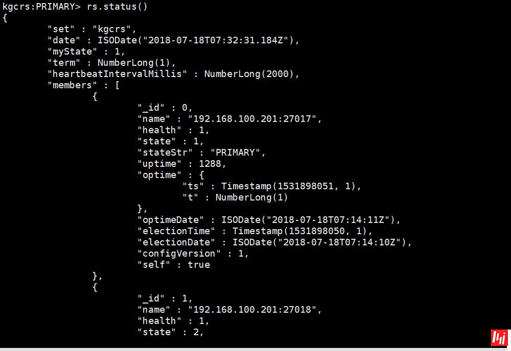 MongoDB复制集部署和基本管理