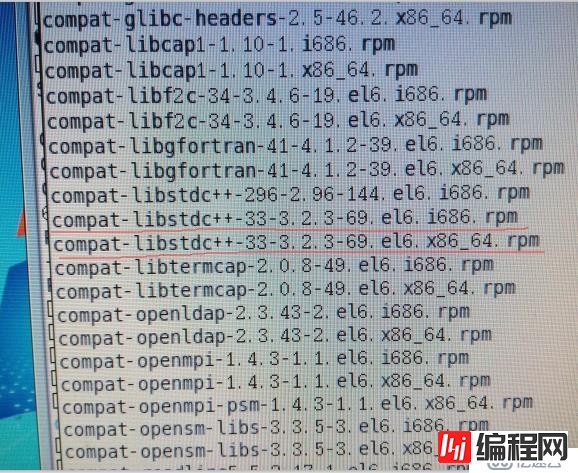 redhat 6.5 64位安装oracle 11g所缺包