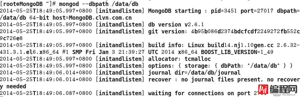 MongoDB启动时出现errno:111 Connection refused错误的解决