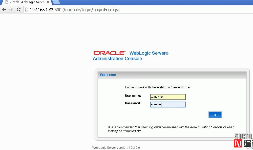 weblogic_server103.c的安装及配置