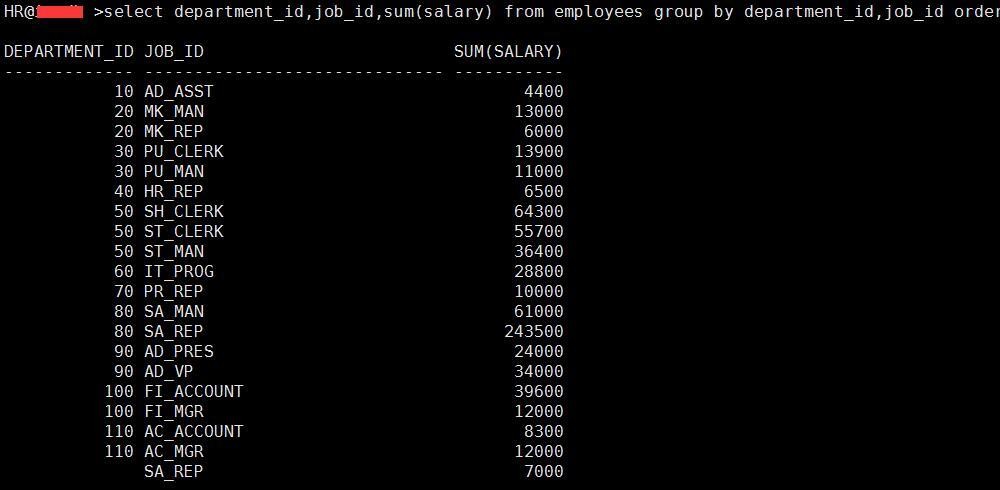 SQL 基础之组函数（九）