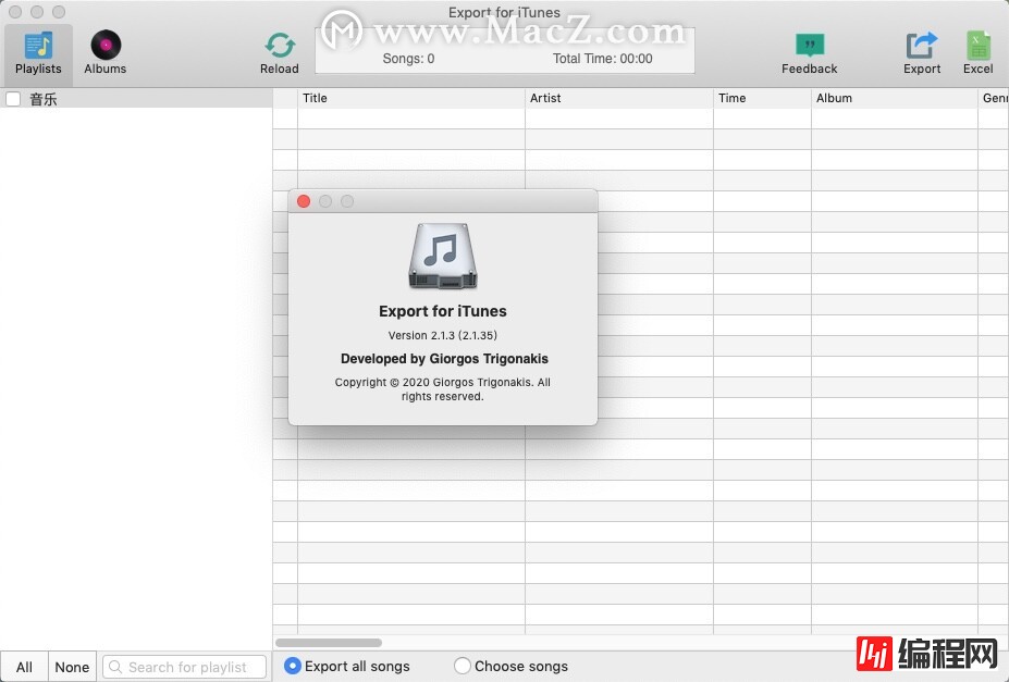 Export for iTunes for Mac(音乐文件管理工具)v2.1.3免激活版