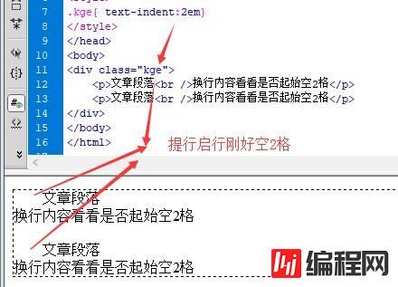 html p左起开头空两个空格是如何实现的