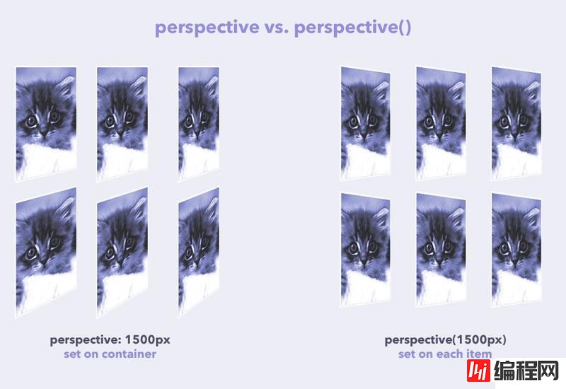 css中perspective属性和perspective()函数的异同点有哪些