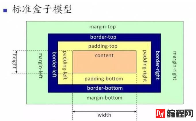 css中的标准模型包含外边距吗