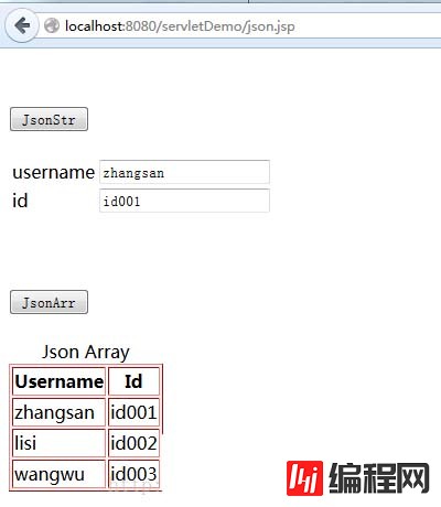 ajax响应json字符串和json数组的示例分析