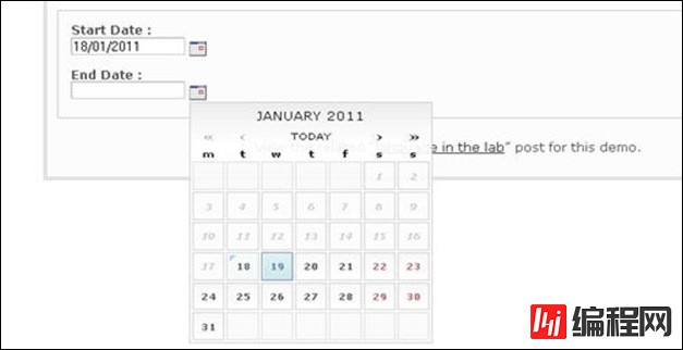 25个超棒的jQuery日历和日期选取插件分别是哪些