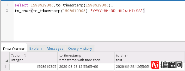 Postgresql之时间戳long,TimeStamp,Date,String互转方式