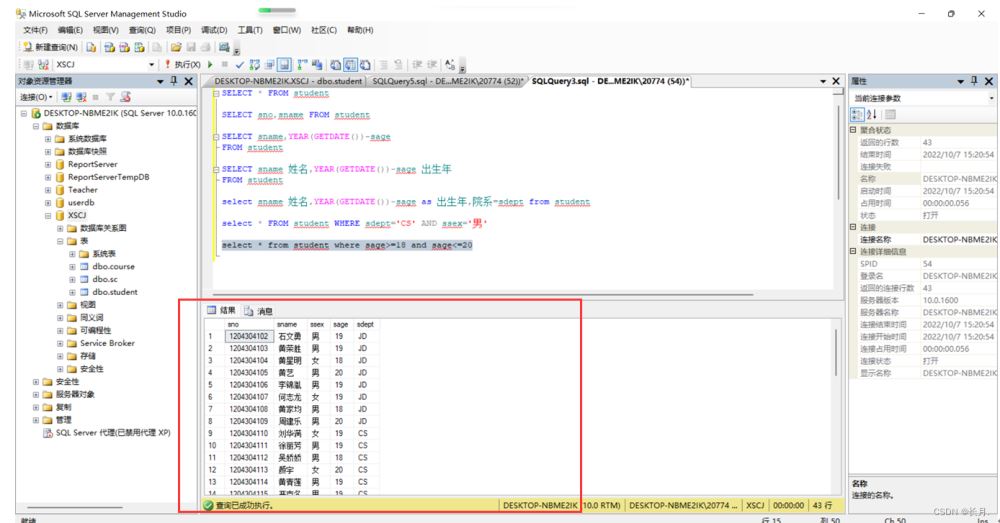 SQL Server单表数据查询举例详解