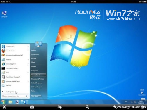 远程！怎样在 iPad 里免费用上Windows 7的方法