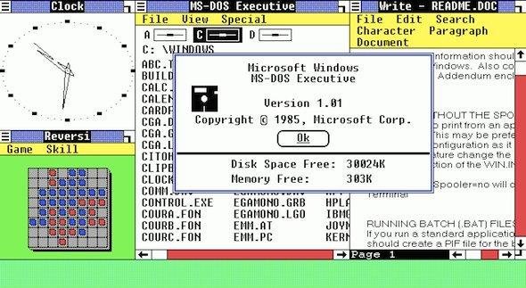 回顾微软30年 Windows1.0到Win10是如何发展演变的