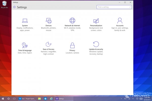 [图]Win10 Insider Preview Build 10074界面抢先看