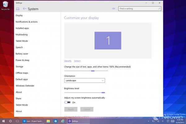 [图]Win10 Insider Preview Build 10074界面抢先看