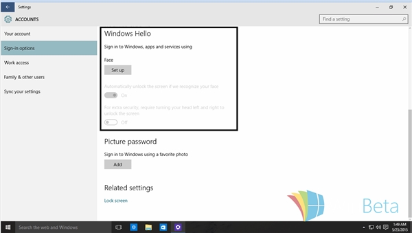 Win10最新预览版10125惊现生物识别认证Windows Hello