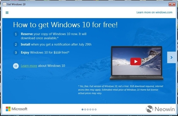 Windows 10售价官方公布！