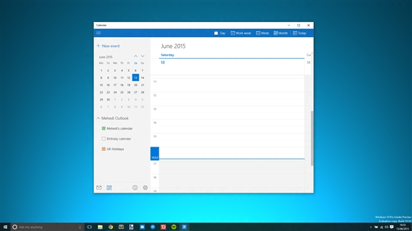 Win10新版邮件和日历应用图赏：漂亮使用