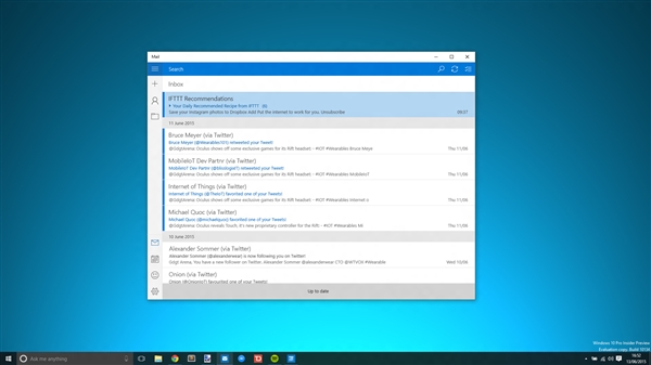 Win10新版邮件和日历应用图赏：漂亮使用