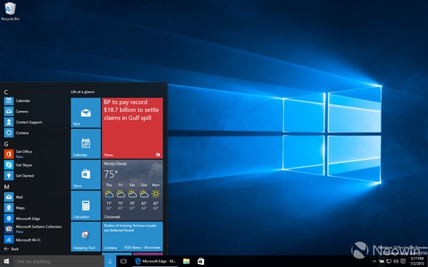 Windows 10预览版10162图赏：全新功能亮相