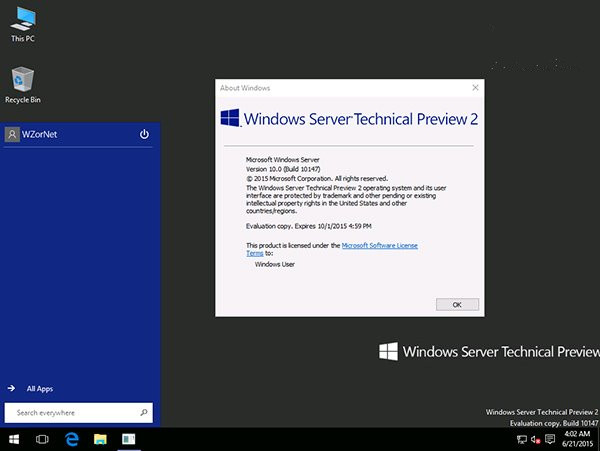 Win10 Server技术预览版10147系统镜像下载