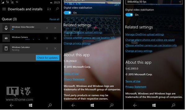 Win10 Mobile预览版10149:相机、Windows语音录音机、计算器更新