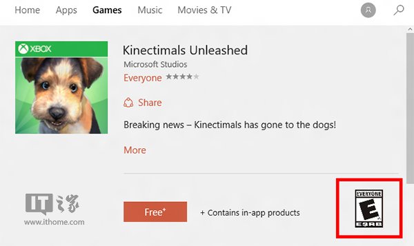 Win10/Win8.1/WP8.1商店应用启用年龄分级系统