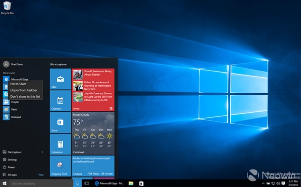 Windows 10预览版10162图赏：全新功能亮相