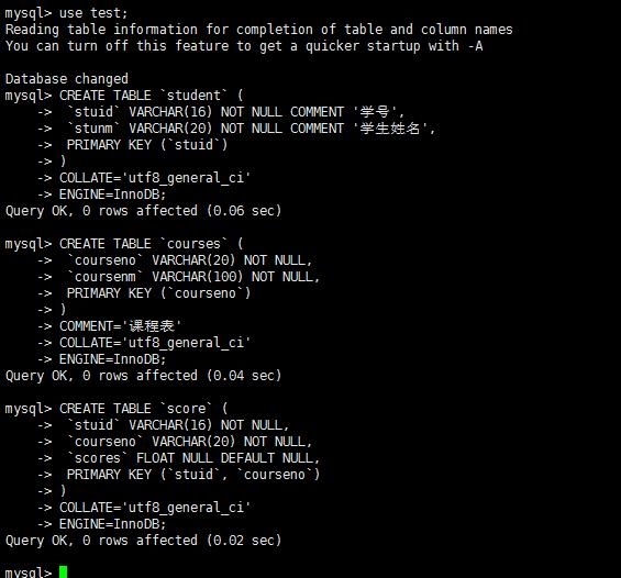 MySQL实验--静态行转列->动态行转列->存储过程使用行转列